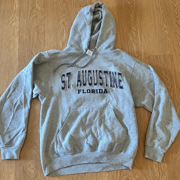 Jerzees Tops - Gray St. Augustine Florida Hoodie Sweatshirt